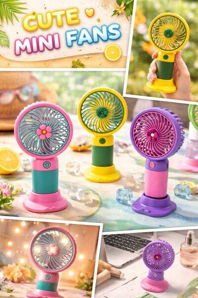 6834 Colourfull Handy Fan (Imported)
