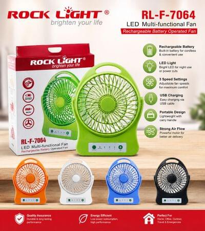 RL-F-7064 Rechargable Big Size Fan (Imported)